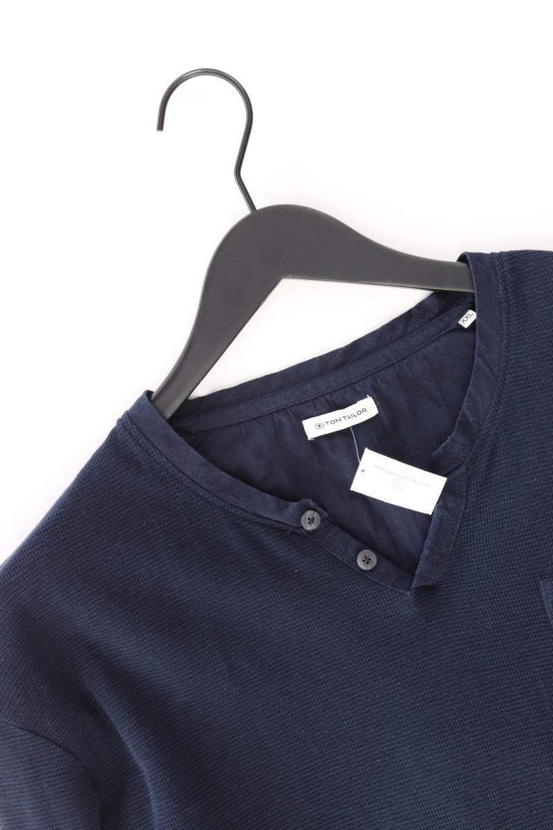 Tom Tailor Longsleeve-Shirt für Herren Gr. XXL Langarm blau aus Baumwolle