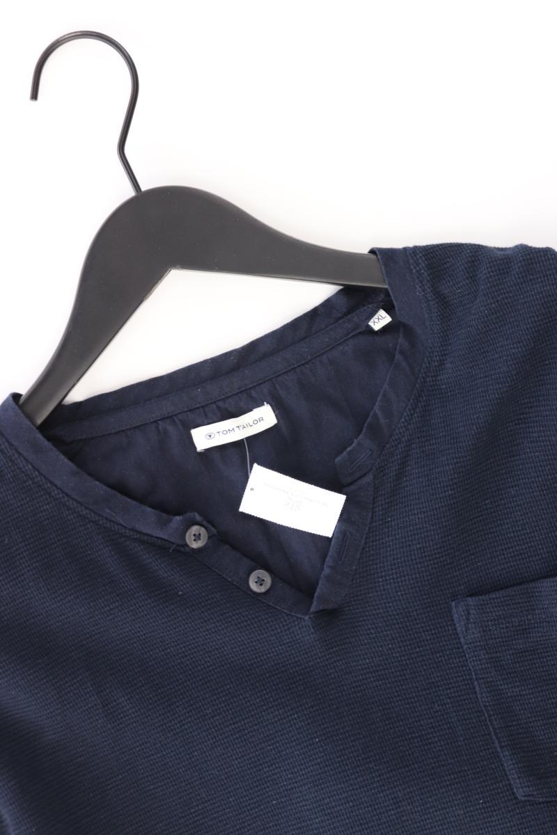 Tom Tailor Longsleeve-Shirt für Herren Gr. XXL Langarm blau aus Baumwolle