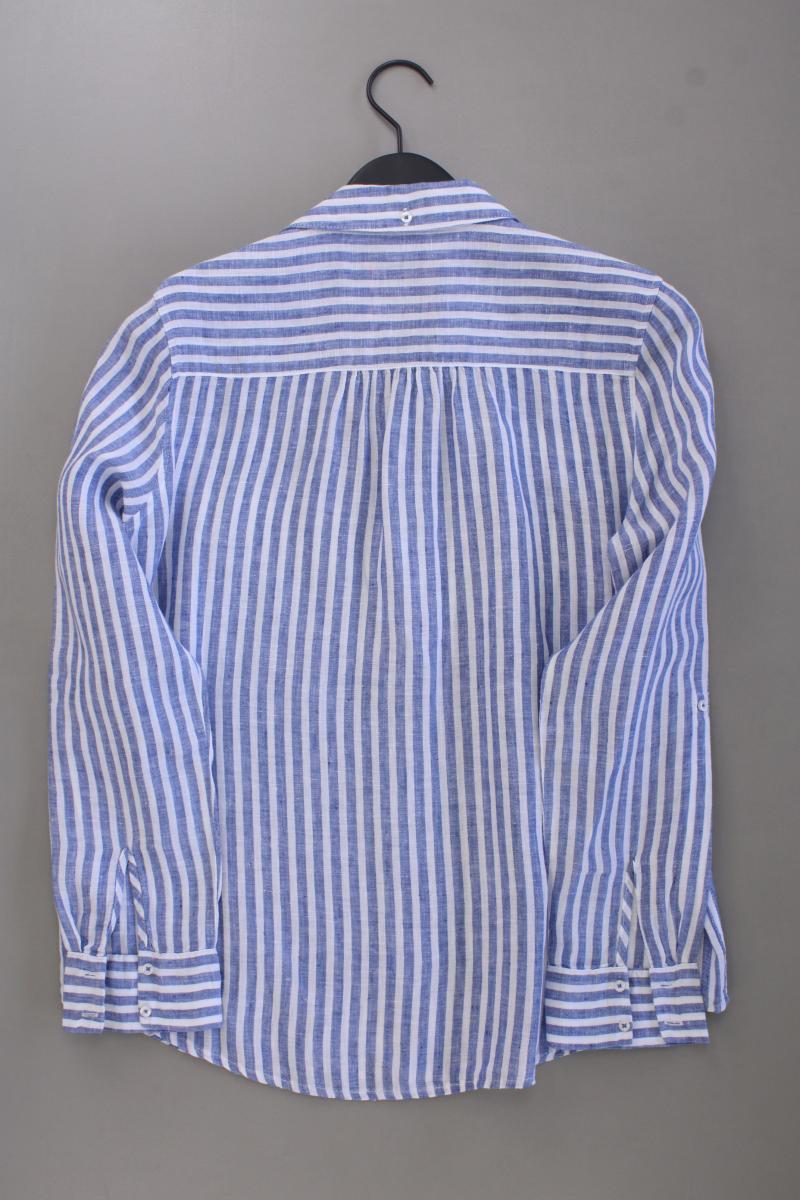 Street One Leinenbluse Gr. 36 gestreift neuwertig Langarm blau