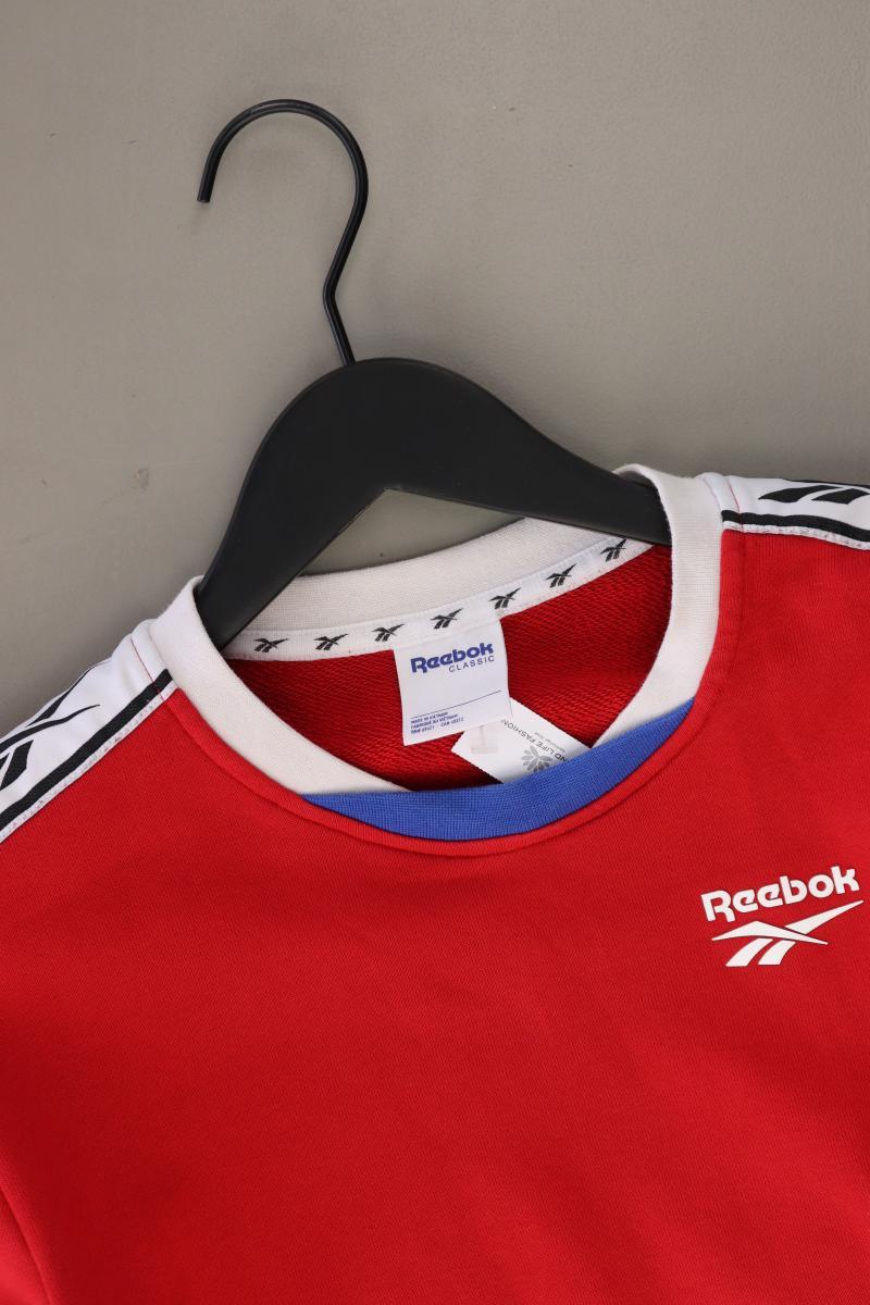 Reebok Langarmpullover Gr. XS rot aus Baumwolle