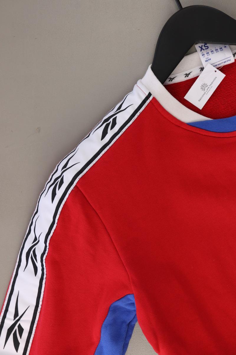Reebok Langarmpullover Gr. XS rot aus Baumwolle