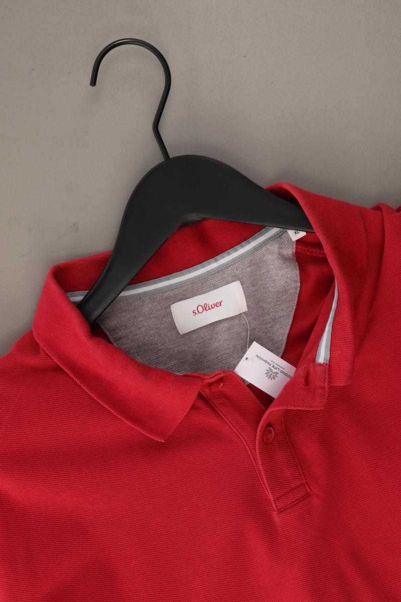 s.Oliver Poloshirt für Herren Gr. XL Kurzarm rot aus Baumwolle