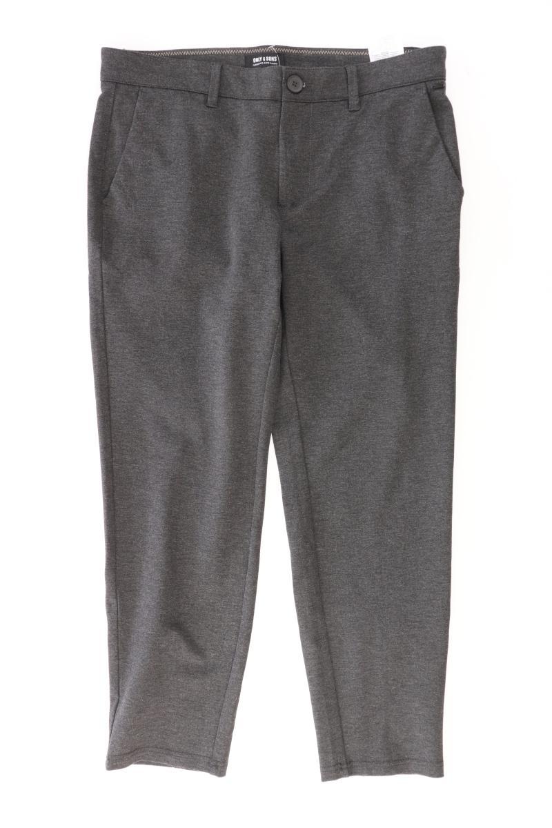 ONLY & SONS Stoffhose für Herren Gr. W32/L30 grau aus Polyester