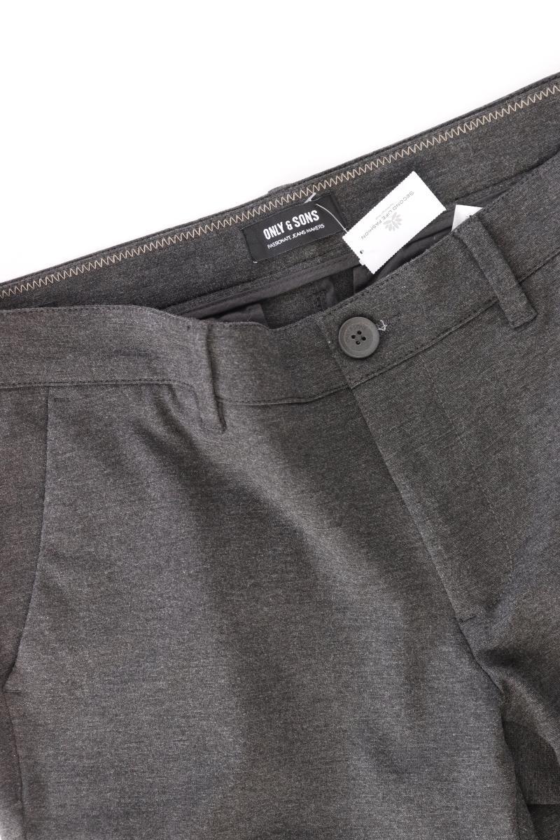 ONLY & SONS Stoffhose für Herren Gr. W32/L30 grau aus Polyester