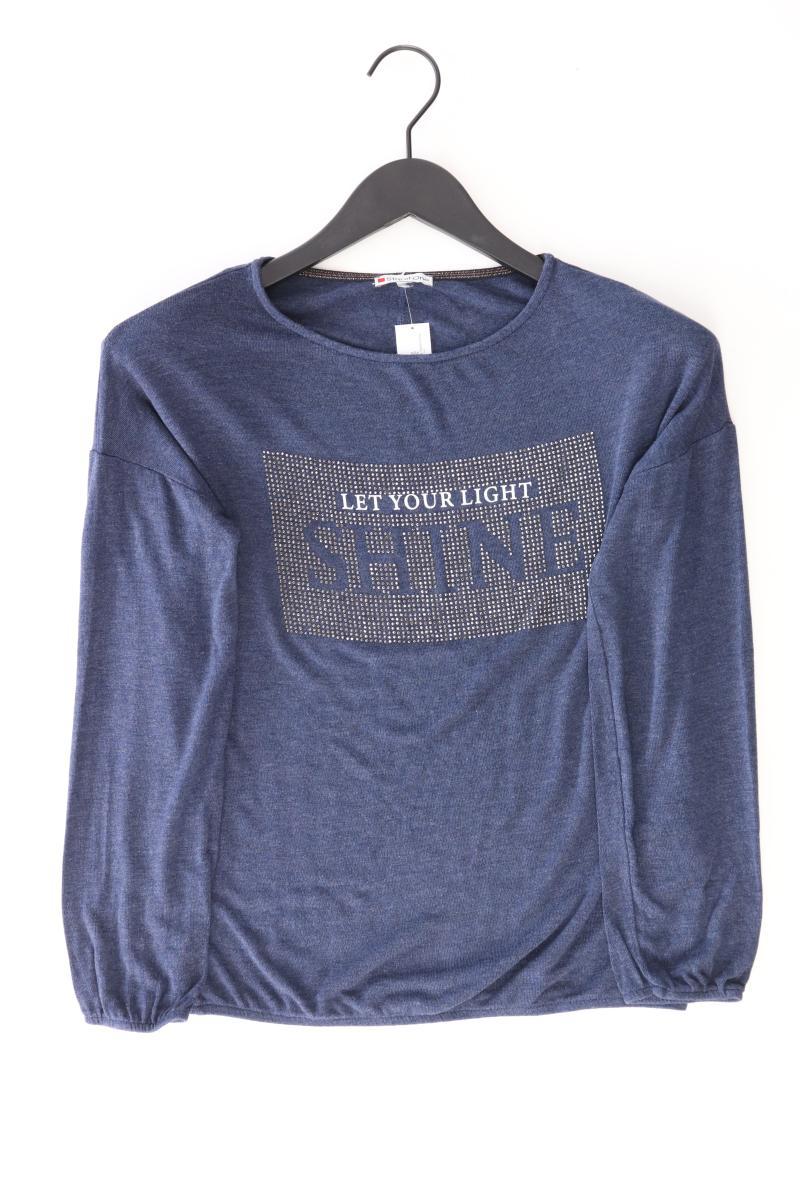 Street One Longsleeve-Shirt Gr. M Langarm blau aus Viskose