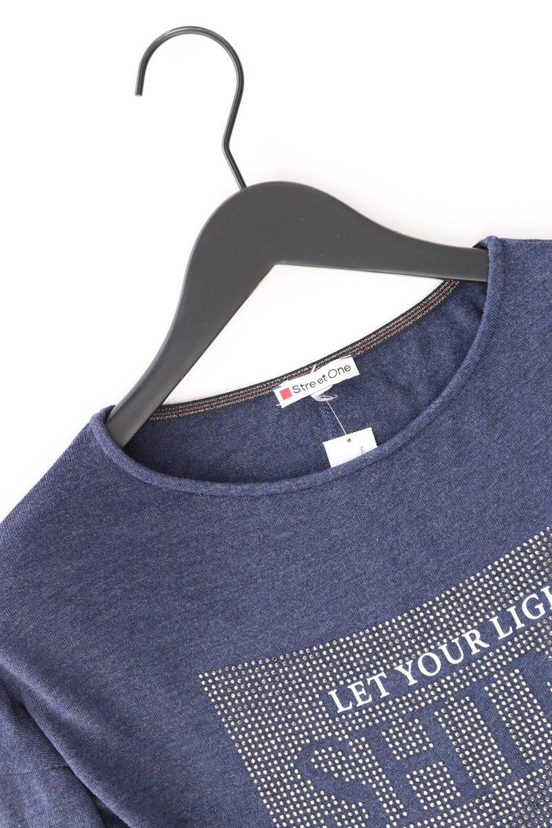 Street One Longsleeve-Shirt Gr. M Langarm blau aus Viskose
