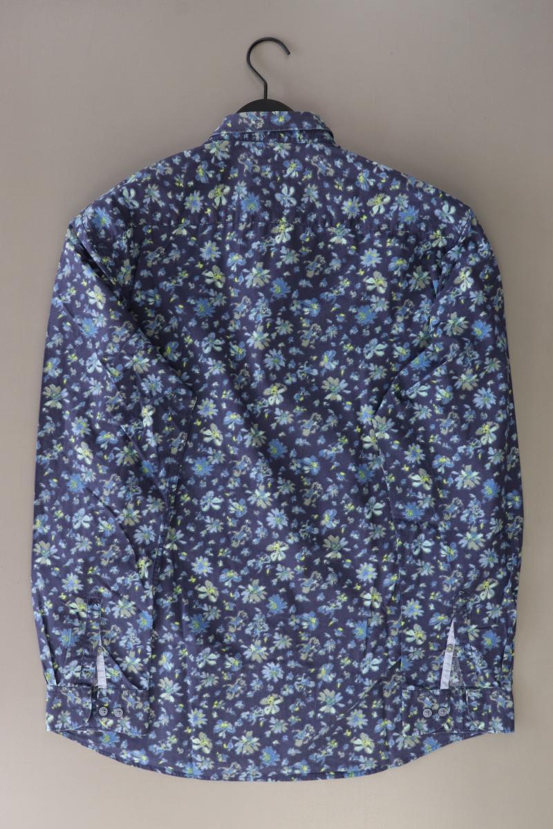 Lerros Langarmhemd für Herren Gr. XL blau aus Baumwolle