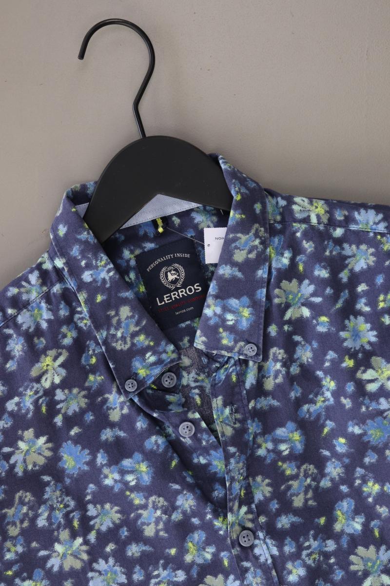 Lerros Langarmhemd für Herren Gr. XL blau aus Baumwolle