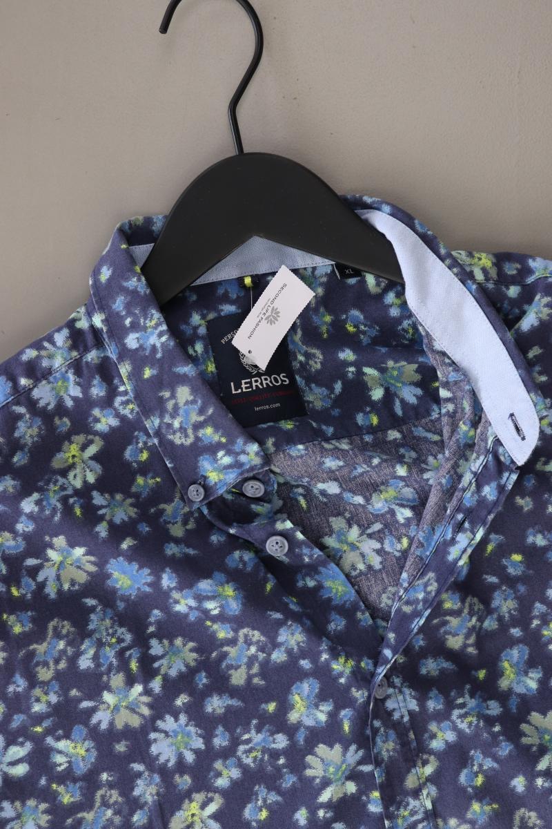 Lerros Langarmhemd für Herren Gr. XL blau aus Baumwolle