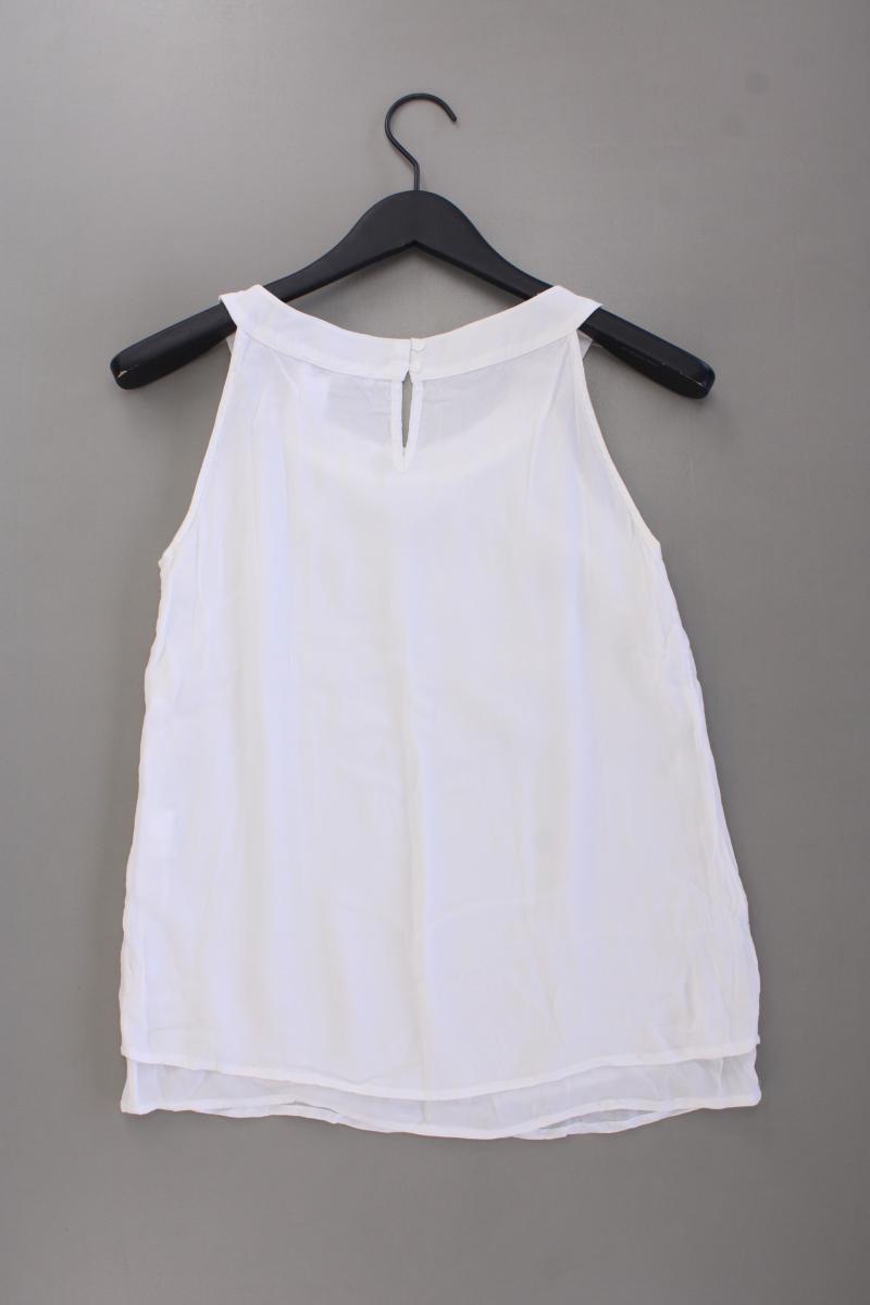 comma, Ärmellose Bluse Gr. 34 weiß