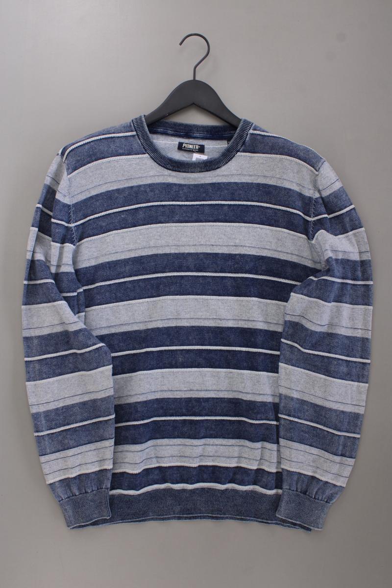 Pioneer Langarmpullover für Herren Gr. XXL gestreift blau aus Baumwolle