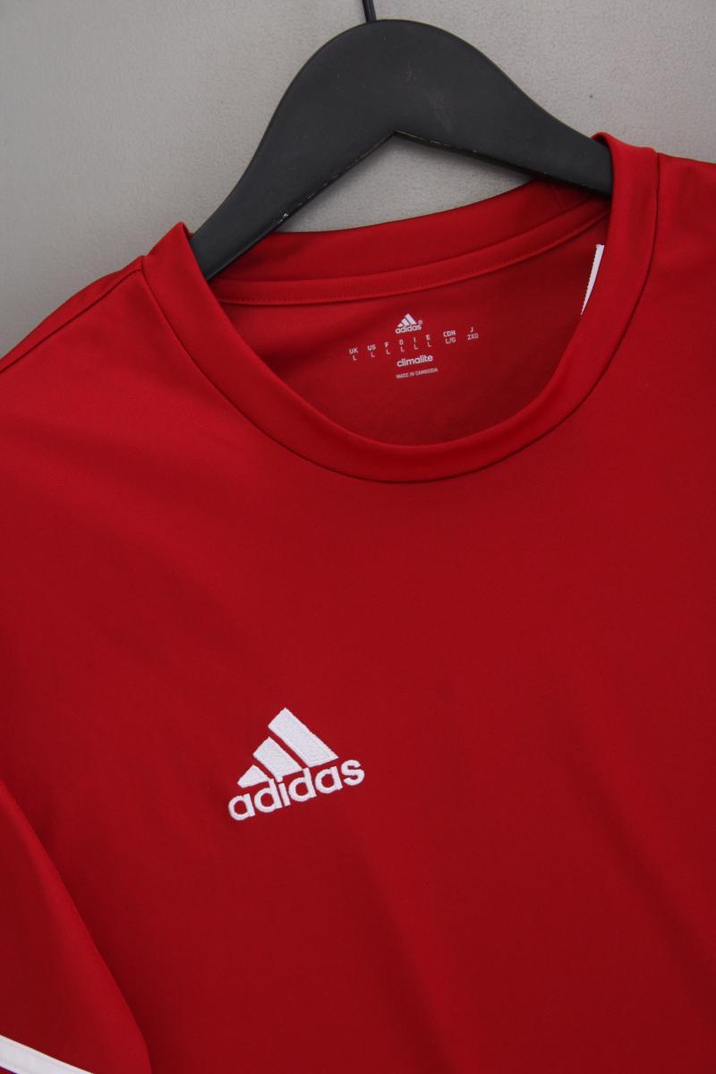 Adidas Sportshirt für Herren Gr. L neuwertig Kurzarm rot