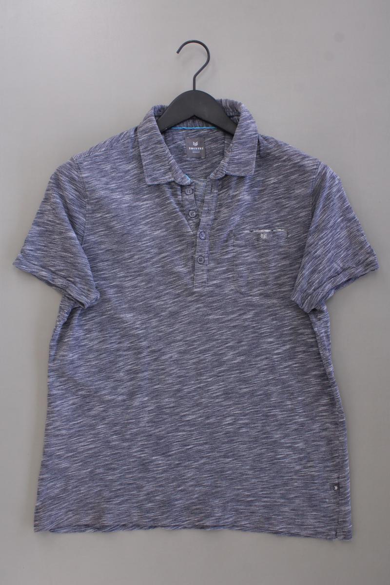 Engbers Poloshirt für Herren Gr. M Kurzarm blau aus Baumwolle