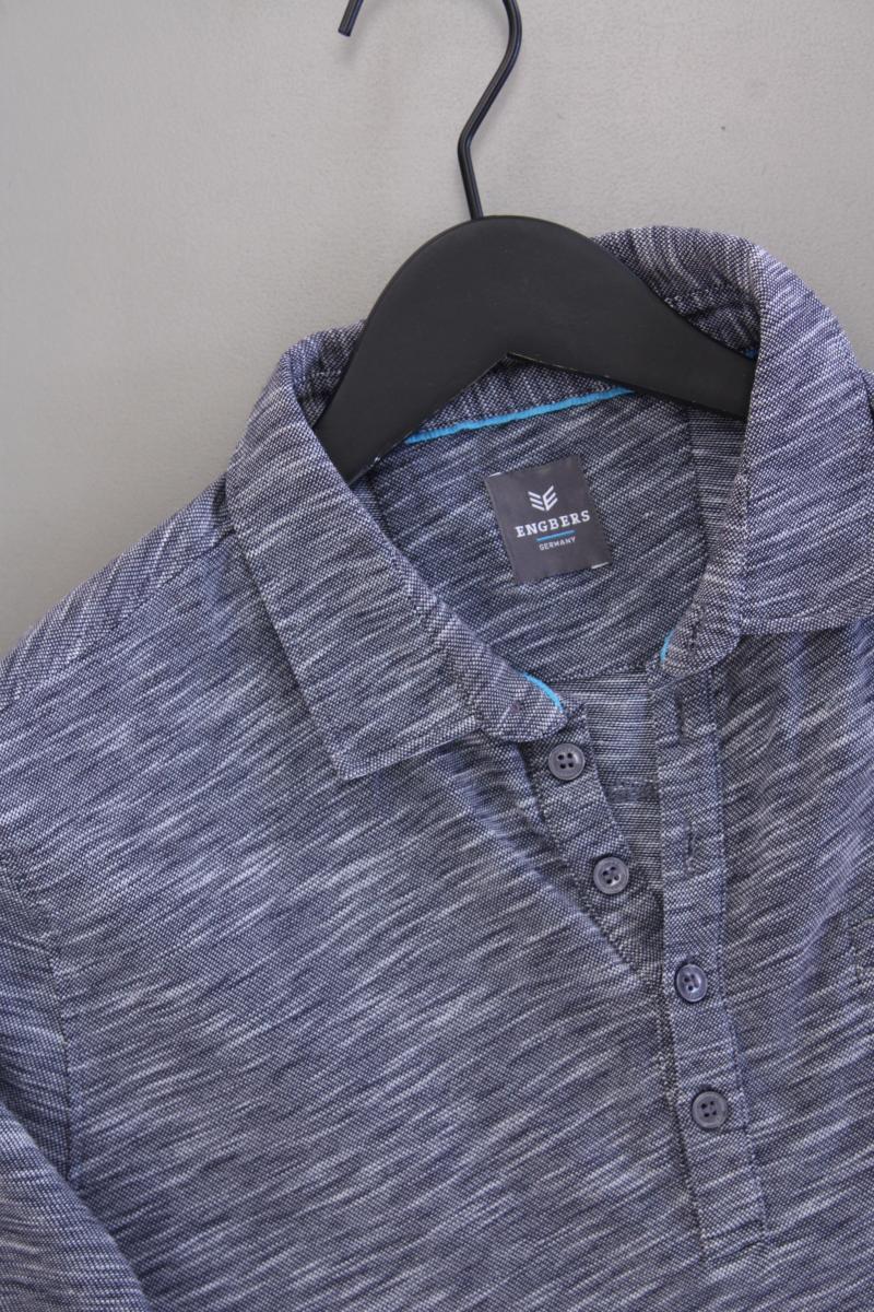 Engbers Poloshirt für Herren Gr. M Kurzarm blau aus Baumwolle
