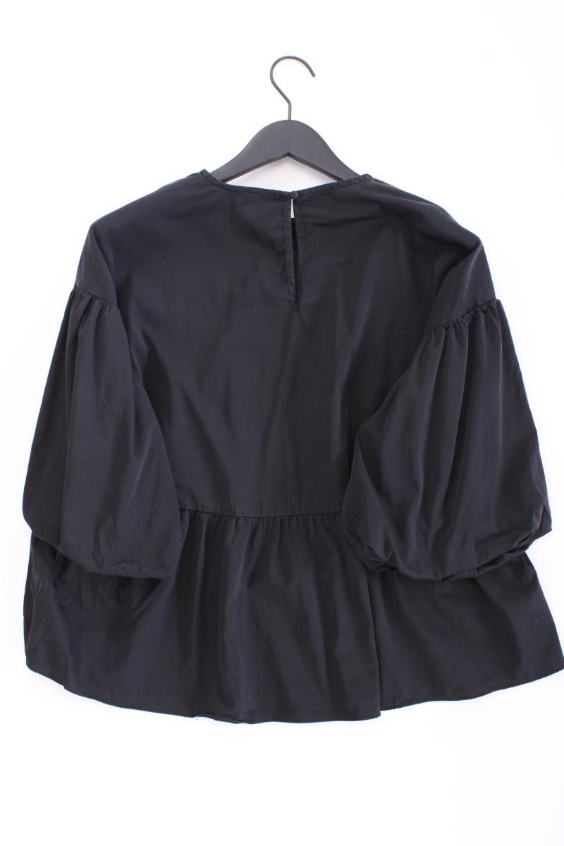 Mrs & Hugs Oversize-Bluse Gr. M 3/4 Ärmel schwarz aus Baumwolle