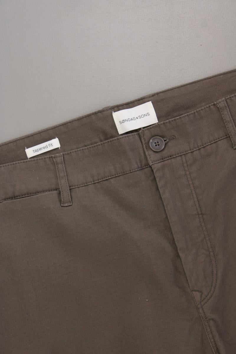 SØNDAG & SONS Chino Hose für Herren Gr. W42/L32 braun aus Baumwolle