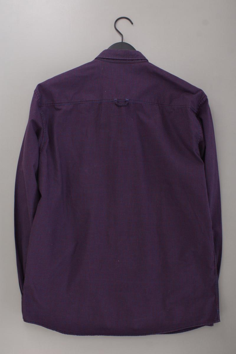 s.Oliver Langarmhemd für Herren Gr. L lila aus Baumwolle
