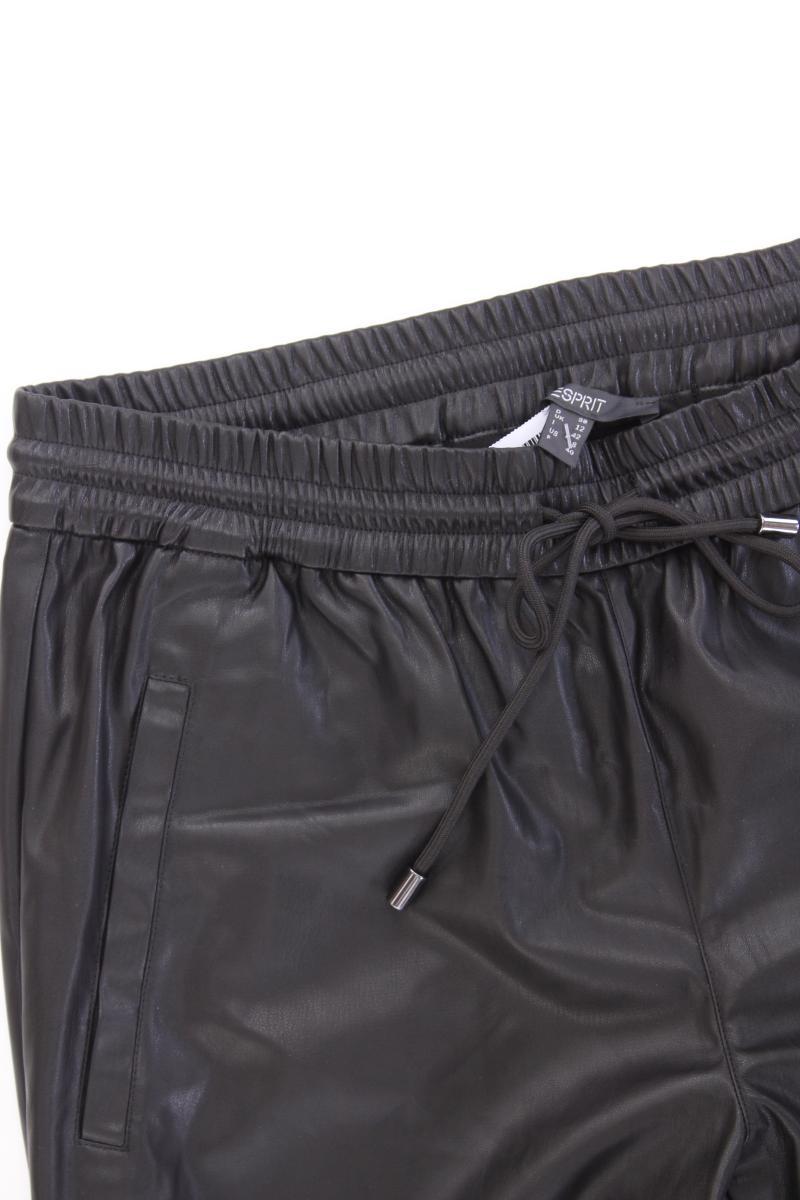 Esprit Kunstlederhose Gr. 38 neuwertig schwarz aus Polyester