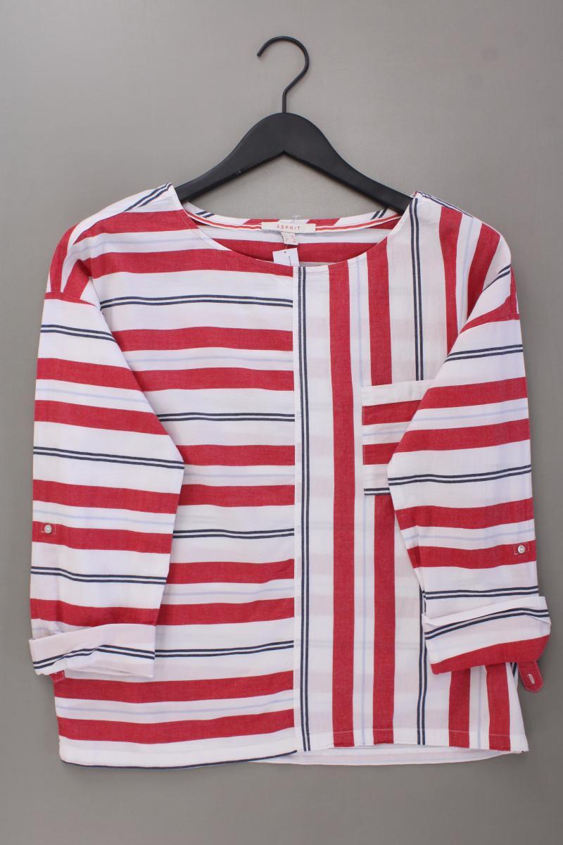 Esprit Oversize-Bluse Gr. 36 gestreift 3/4 Ärmel rot