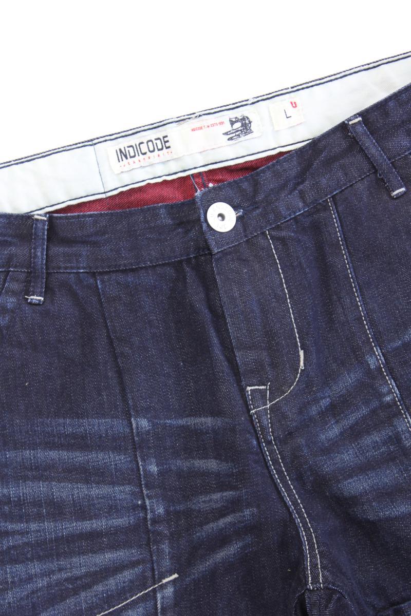 Indicode Jeansshorts für Herren Gr. L blau aus Baumwolle