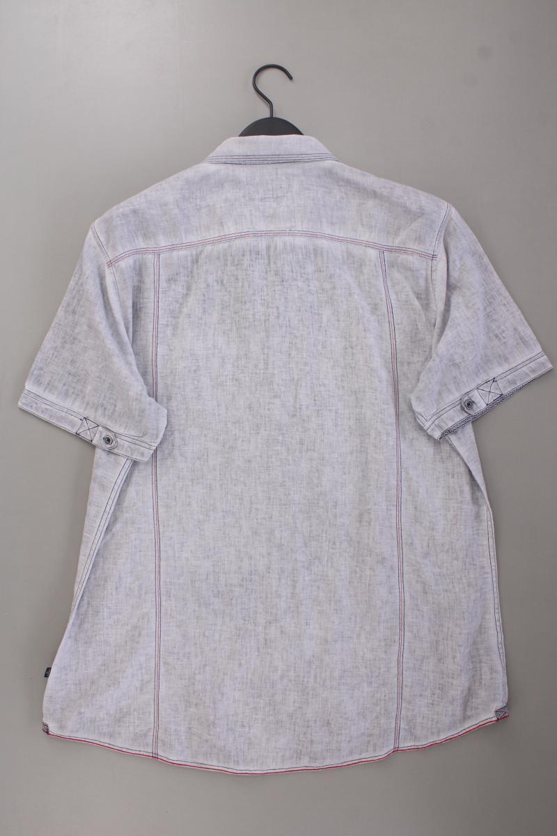 Engbers Leinenhemd für Herren Gr. XL Kurzarm grau