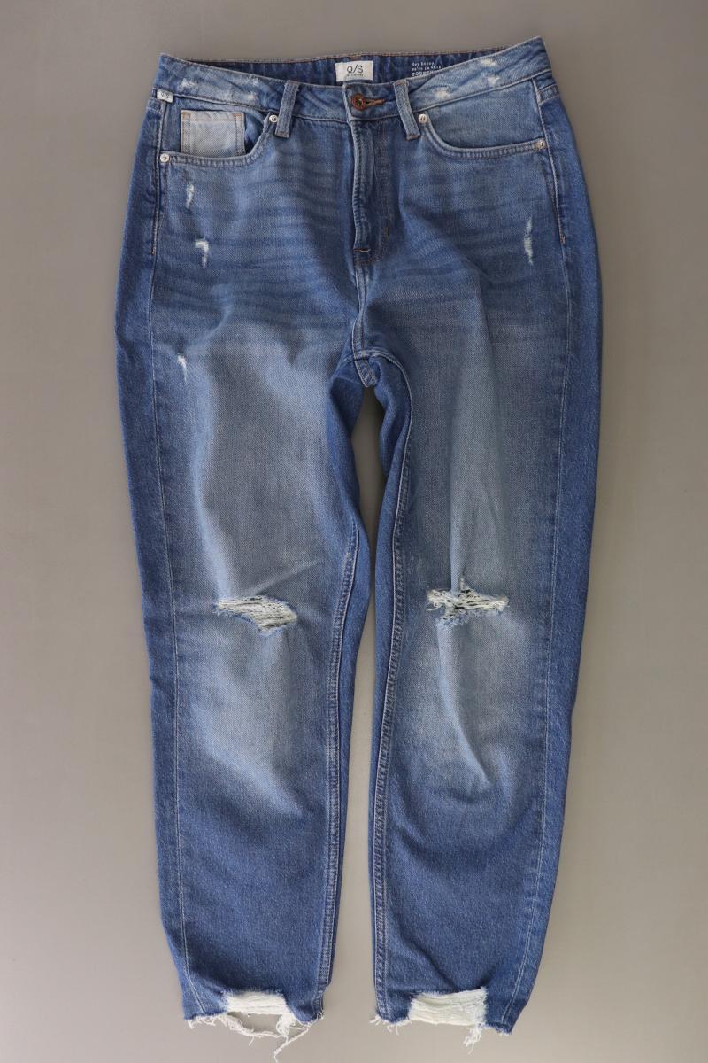 QS by s.Oliver Straight Jeans Gr. 38 blau aus Baumwolle