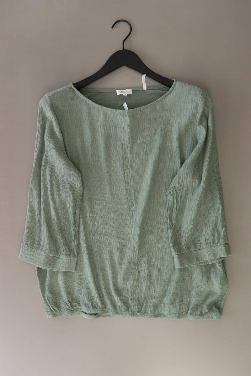 s.Oliver Regular Shirt Gr. 44 3/4 Ärmel grün aus Viskose