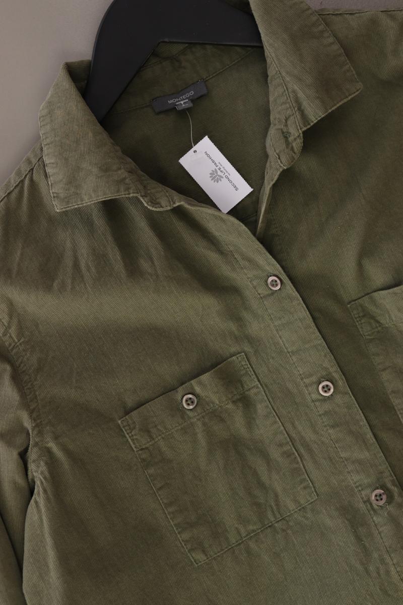 Montego Langarmbluse Gr. 40 olivgrün aus Baumwolle