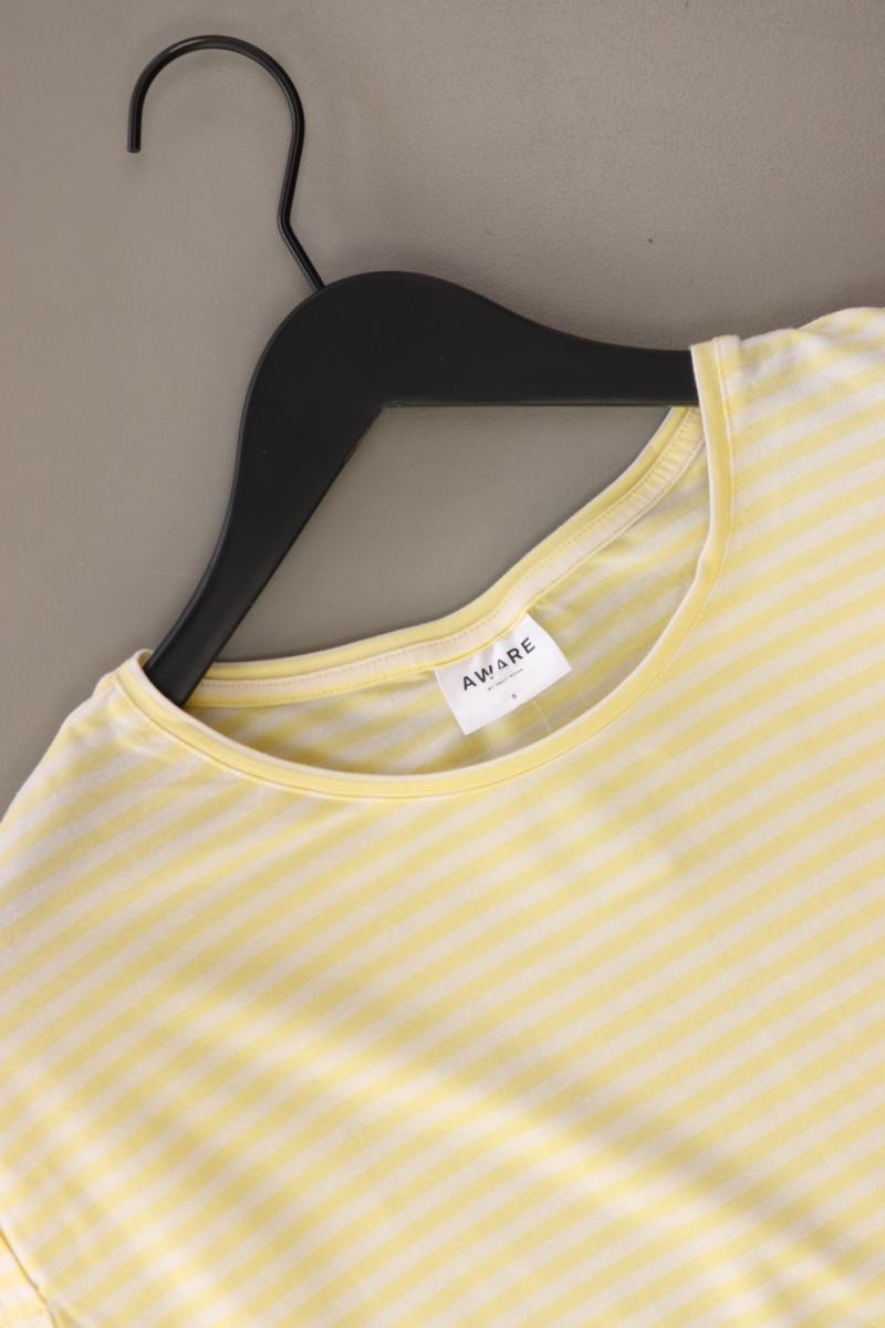 Vero Moda Shirt Gr. S gestreift Kurzarm gelb aus Lyocell