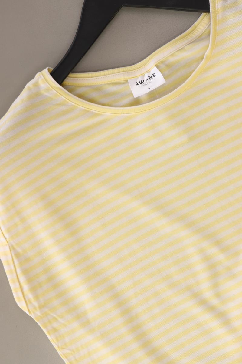 Vero Moda Shirt Gr. S gestreift Kurzarm gelb aus Lyocell
