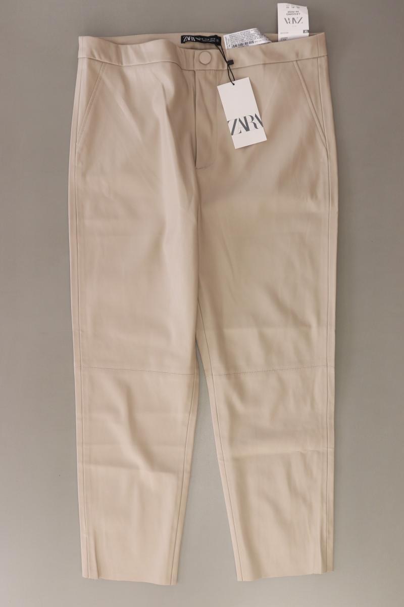 Zara Leggings Gr. XL neu mit Etikett creme aus Kunstleder