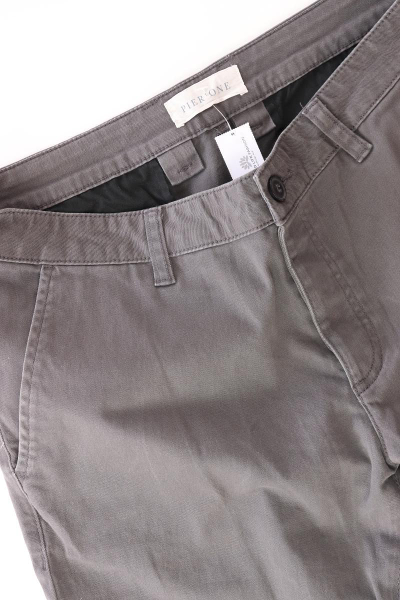 Pier One Hose für Herren Gr. W33 grau aus Baumwolle