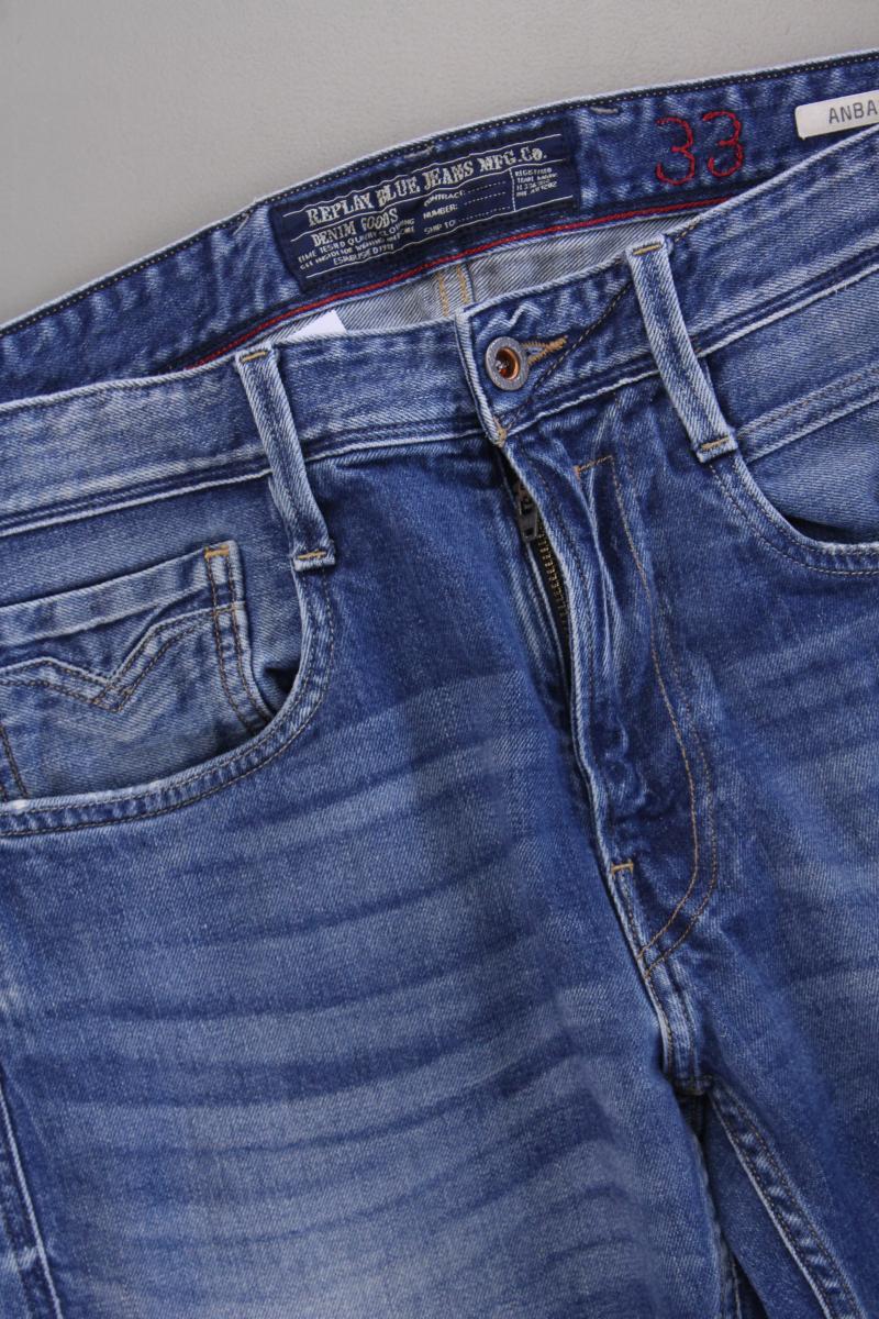 Replay Straight Jeans für Herren Gr. W33 blau