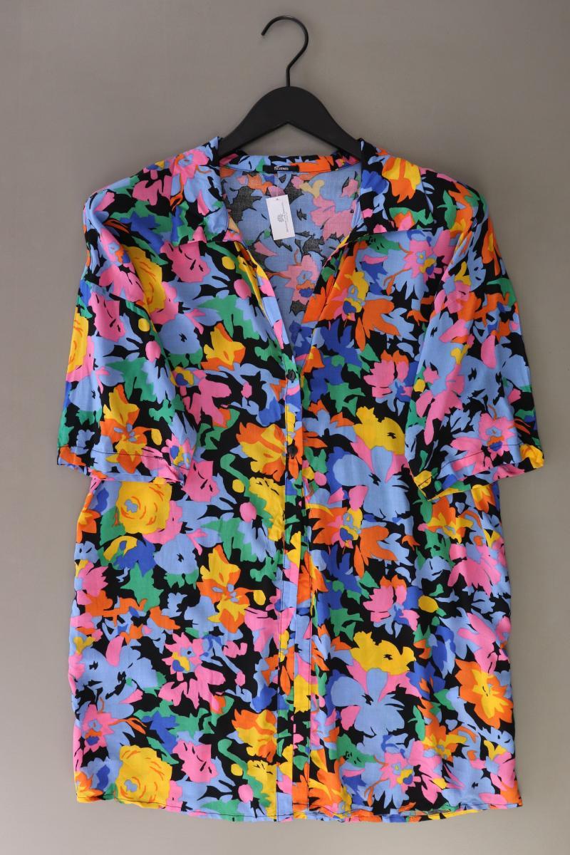 TEZENIS Kurzarmbluse Gr. M mit Blumenmuster mehrfarbig aus Viskose