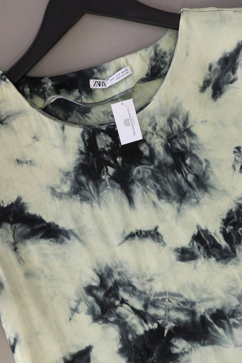 Zara Longbluse Batikbluse Gr. S mit Batikmuster Kurzarm mehrfarbig aus Viskose