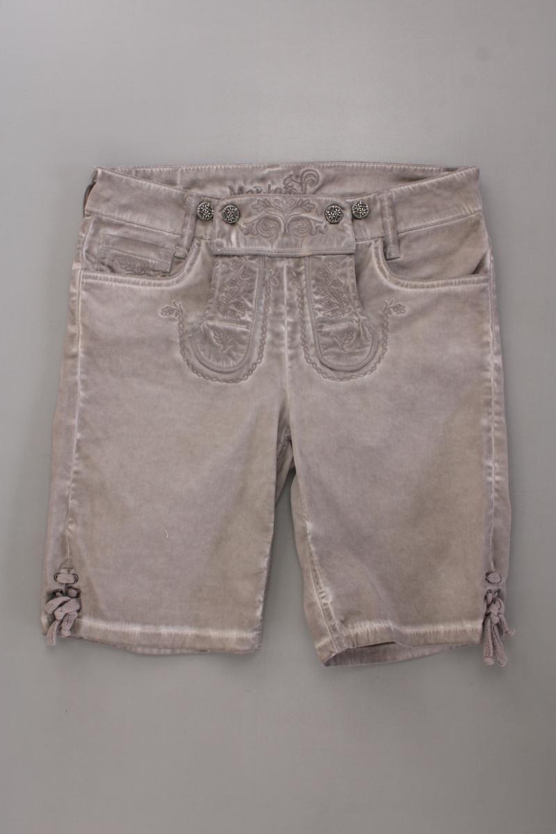 Marjo Shorts in Trachtenoptik Gr. 36 braun aus Baumwolle