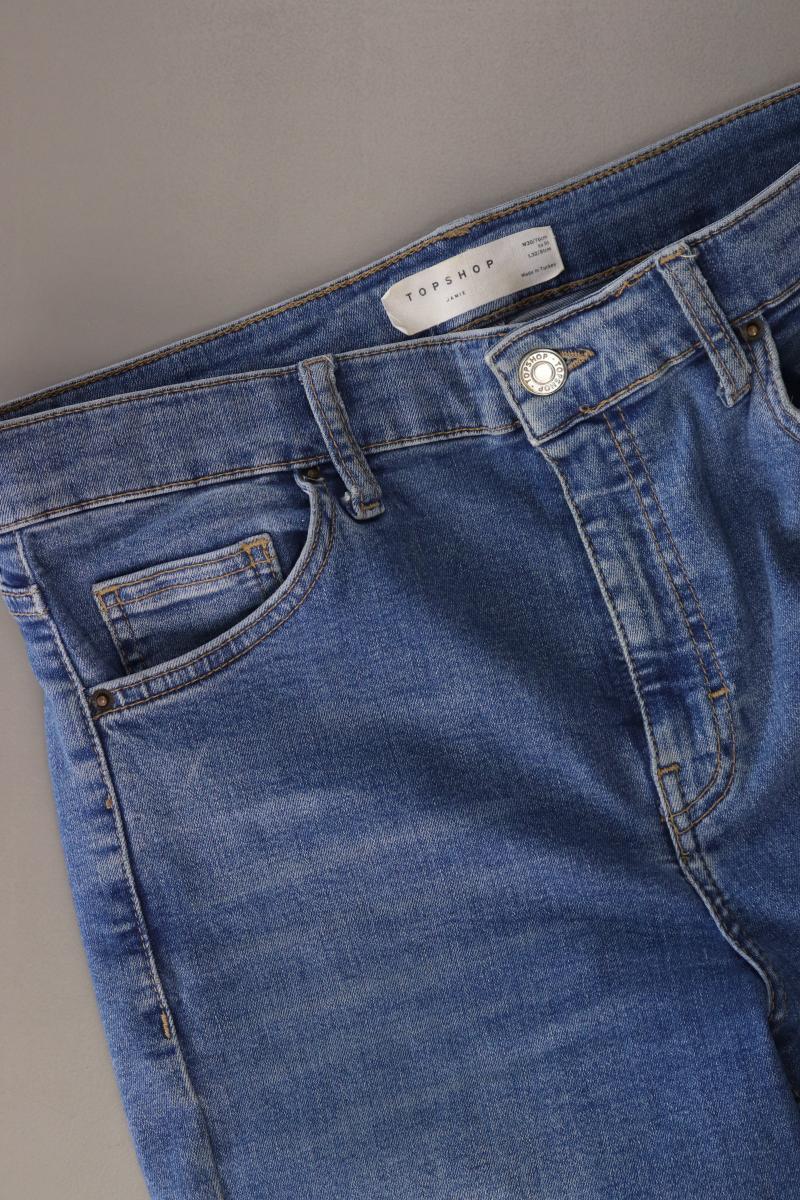 Topshop Skinny Jeans Gr. W30/L32 blau aus Baumwolle