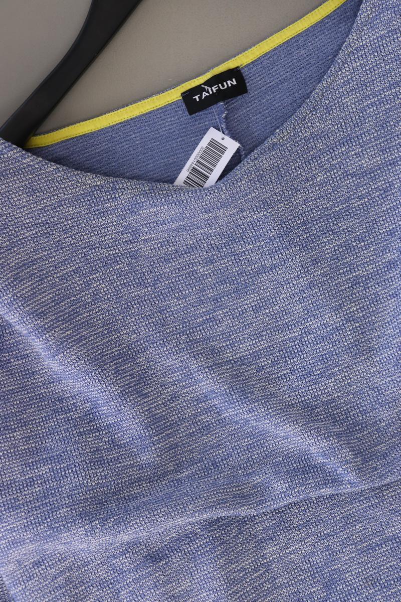 Taifun Feinstrickpullover Gr. L blau aus Baumwolle