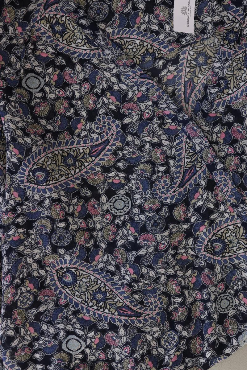 Esprit Langarmbluse Gr. 38 mit Paisleymuster blau aus Polyester