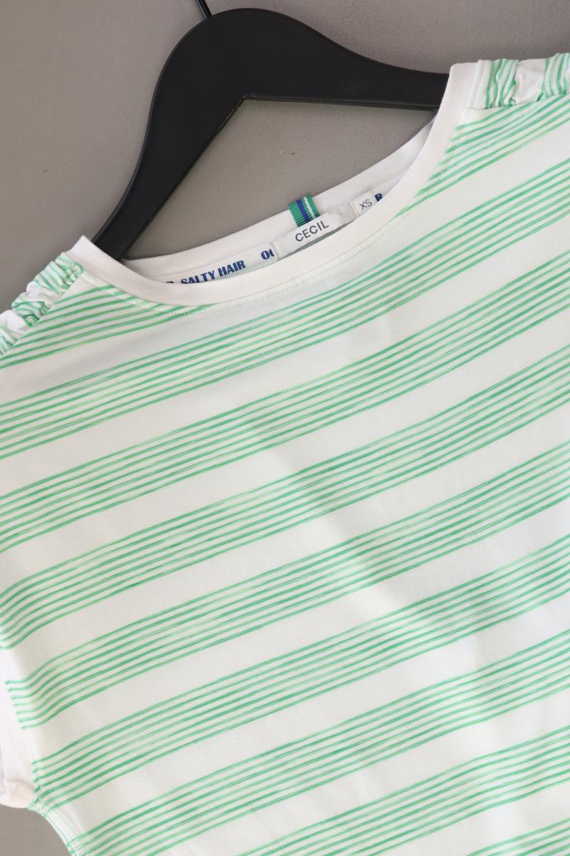 Cecil Ringelshirt Gr. XS gestreift Kurzarm grün