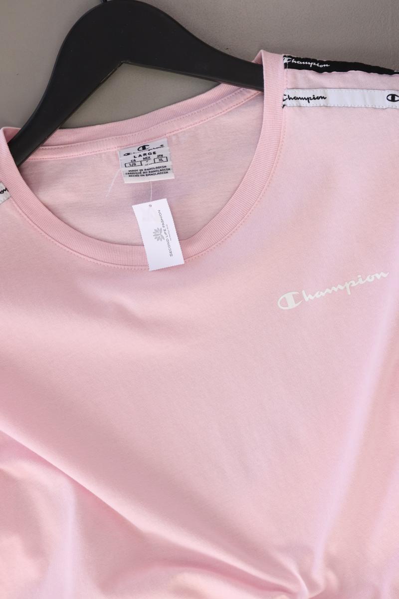 Champion T-Shirt Gr. L Kurzarm rosa aus Baumwolle