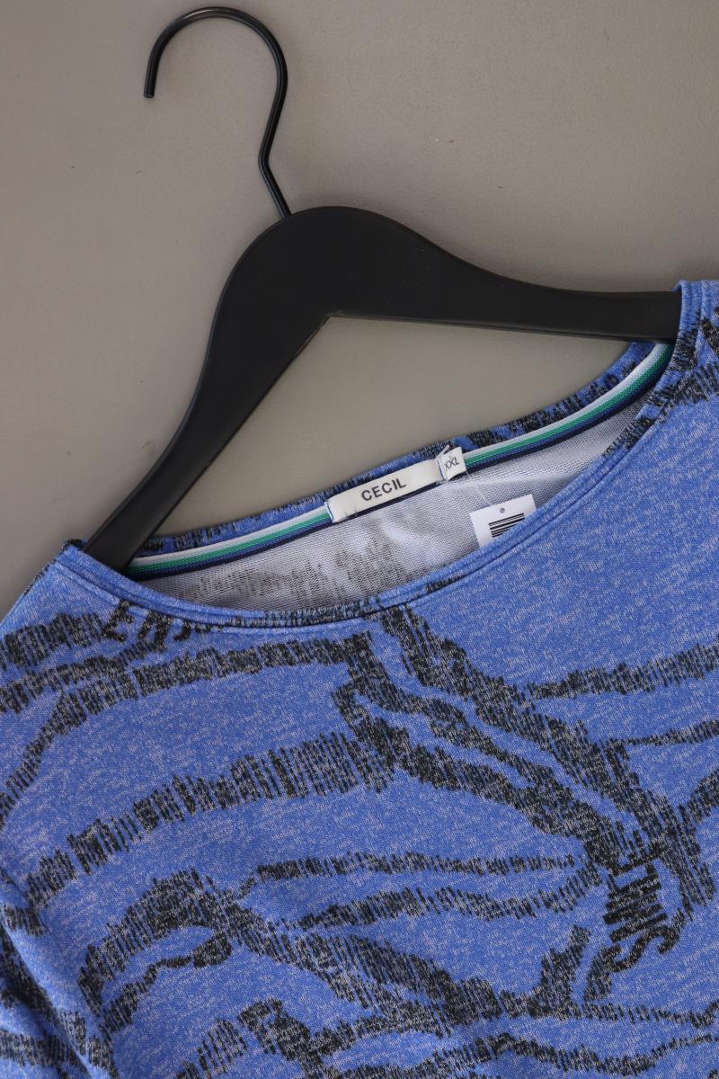 Cecil Feinstrickpullover Gr. XXL blau aus Viskose
