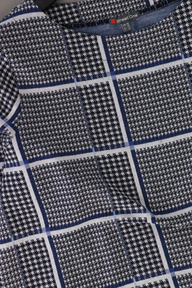 Street One Feinstrickpullover Gr. 42 hahnentritt blau aus Baumwolle