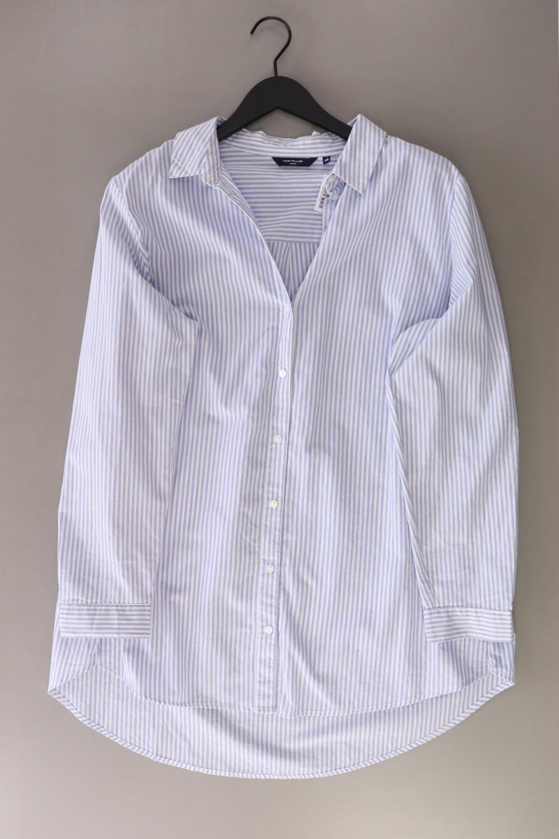 Tom Tailor (Denim) Langarmbluse Gr. 48 gestreift blau aus Baumwolle