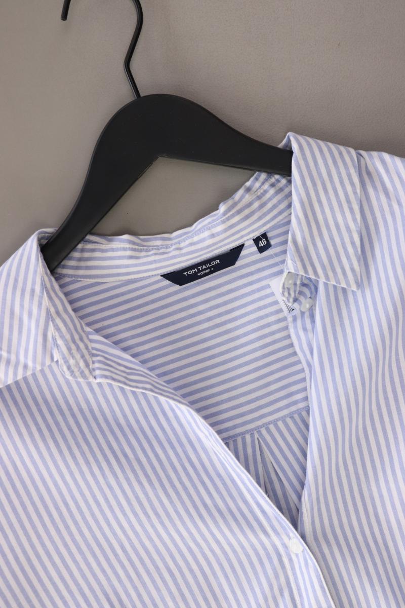 Tom Tailor (Denim) Langarmbluse Gr. 48 gestreift blau aus Baumwolle