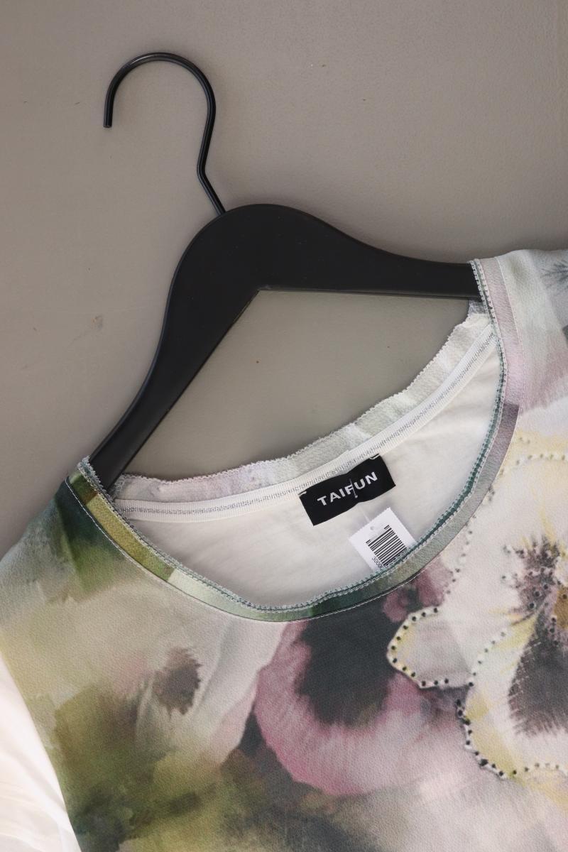 Taifun Printshirt Gr. S mit Blumenmuster Kurzarm weiß