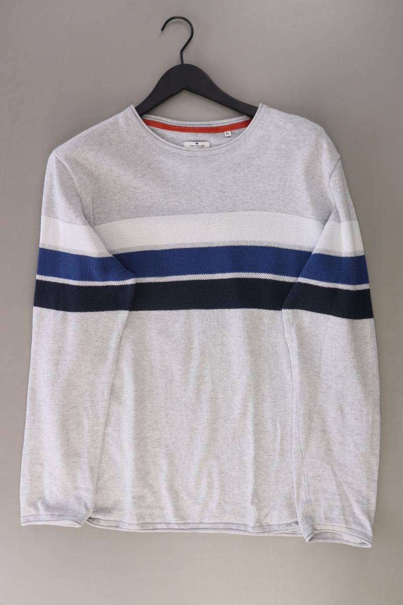 Tom Tailor Feinstrickpullover für Herren Gr. XL grau aus Baumwolle