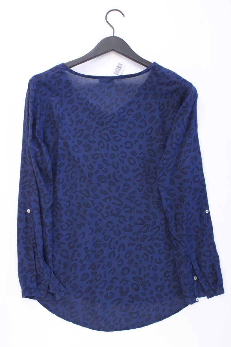 Street One Langarmbluse Gr. 40 mit Tierdruck blau aus Viskose