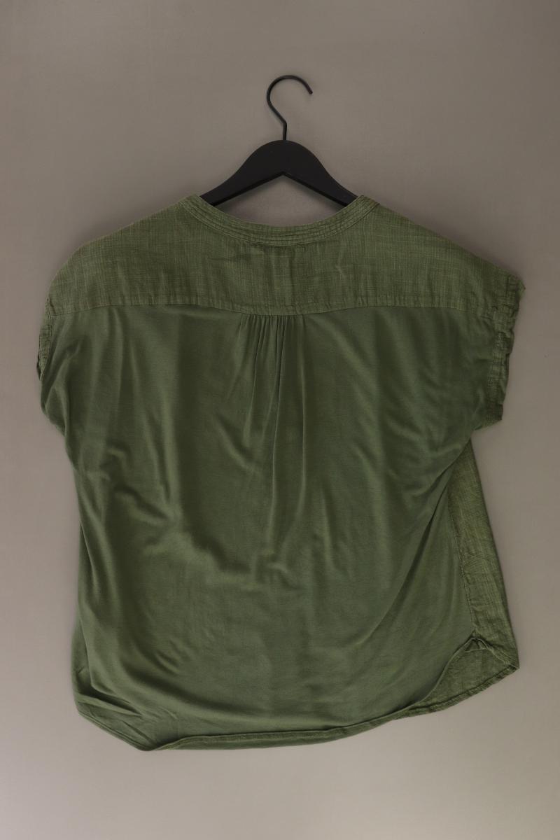 edc by Esprit Kurzarmbluse Gr. XS olivgrün aus Baumwolle