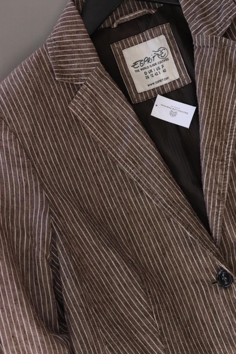 Esprit Longblazer Gr. 38 gestreift braun aus Baumwolle